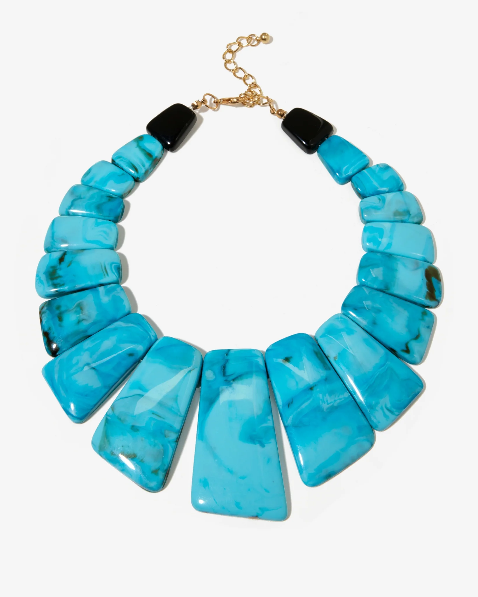Marbled Turquoise Statement Necklace Turquoise - Mycitystee
