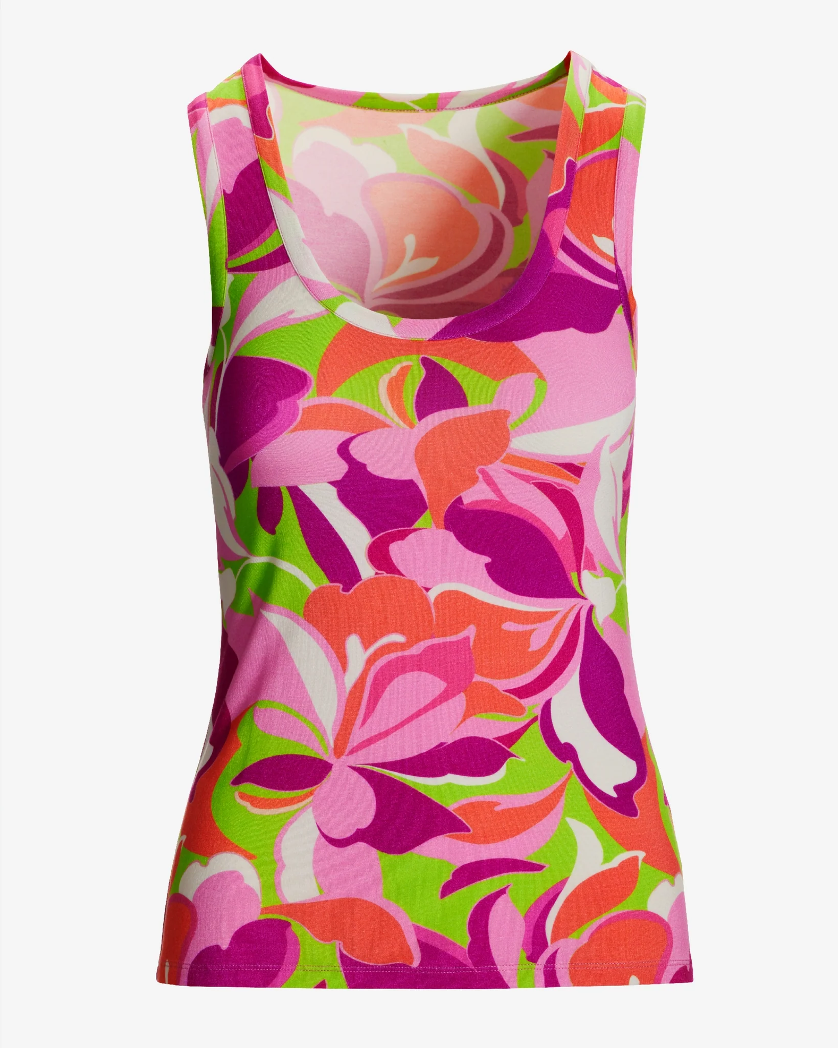 Printed So Effortless Tank Top Tropical Abstract - Mycitystee