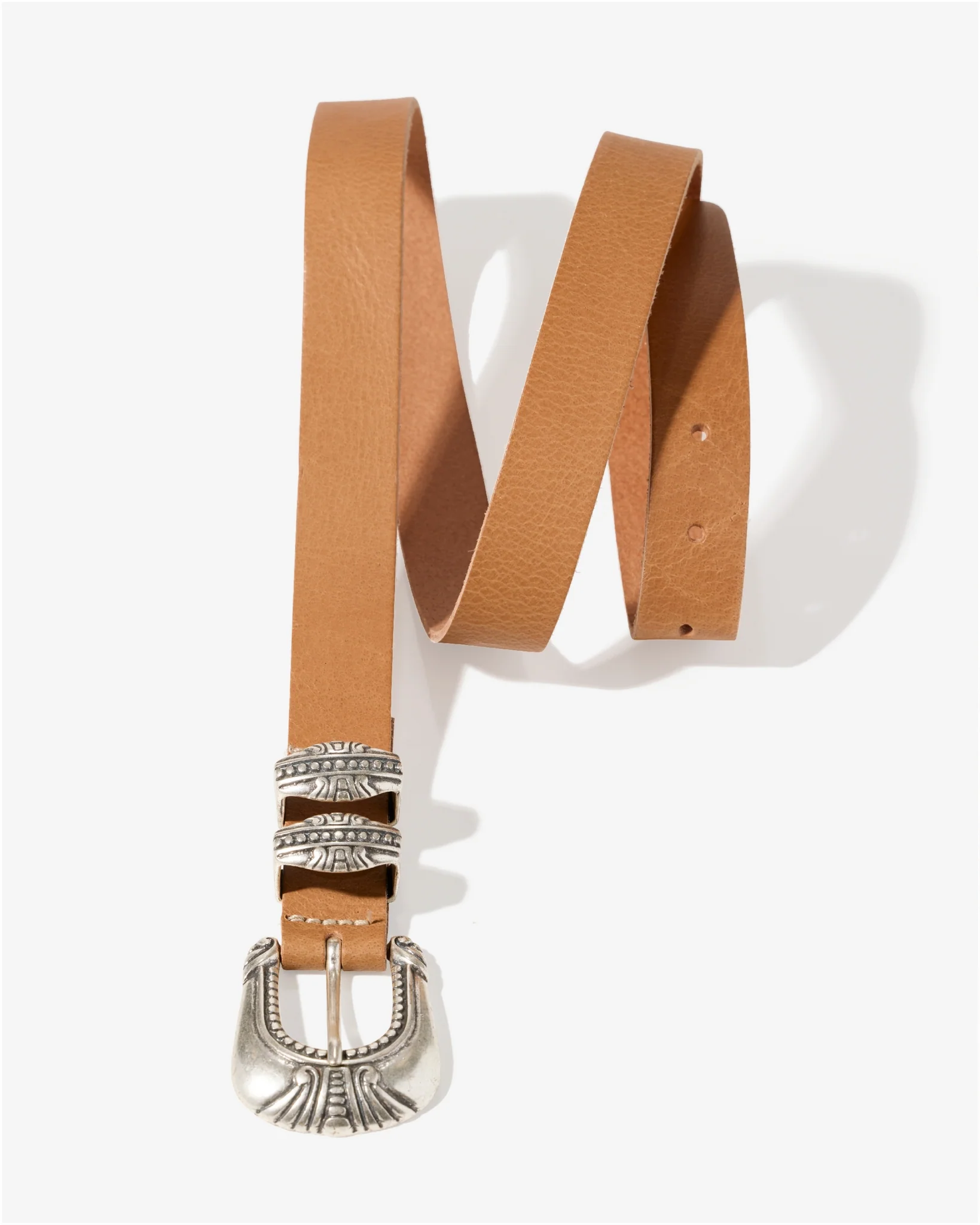 Western Engraved Hardware Buckle Belt Camel - Mycitystee