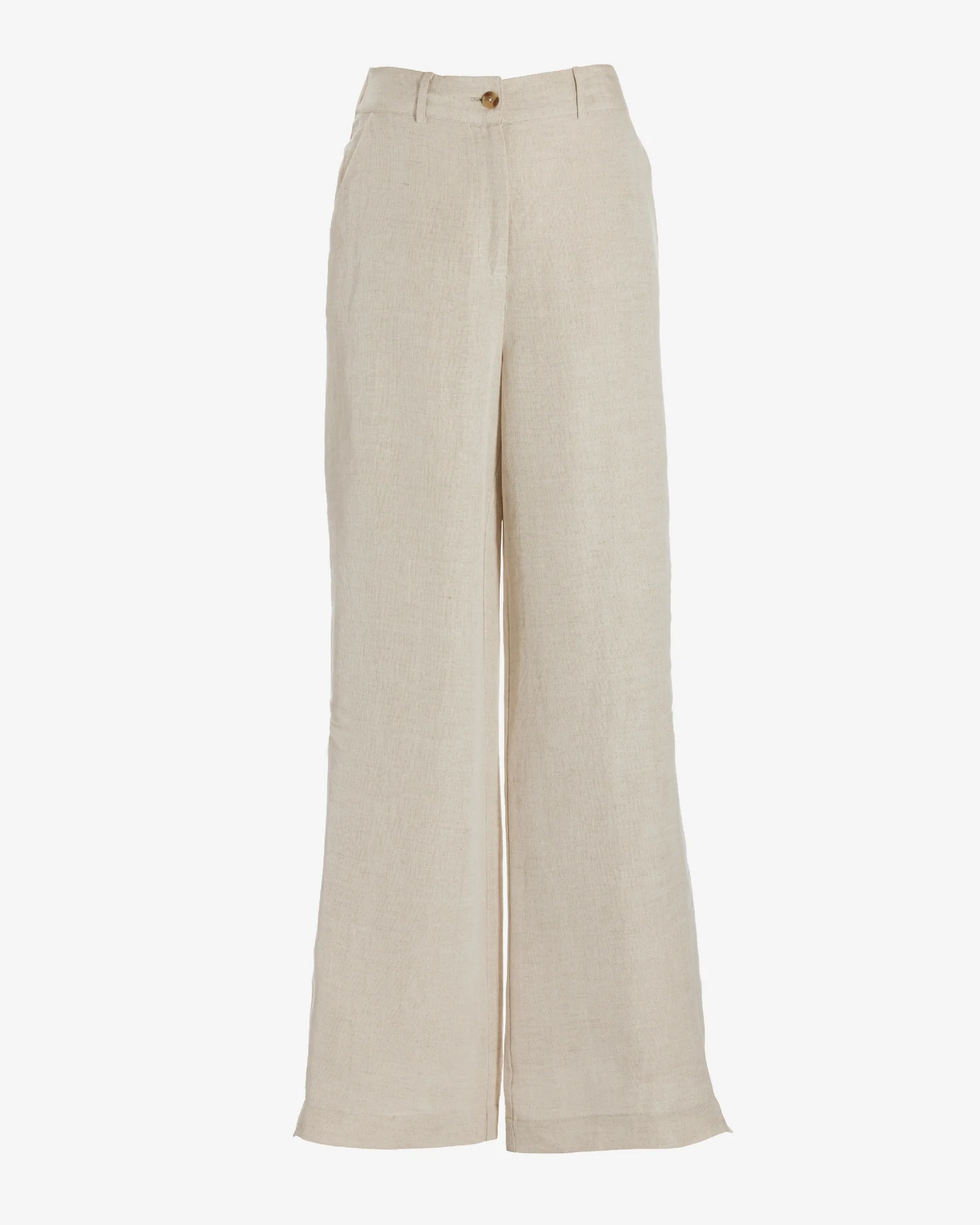 Casual side slit Linen pant Flax - Mycitystee