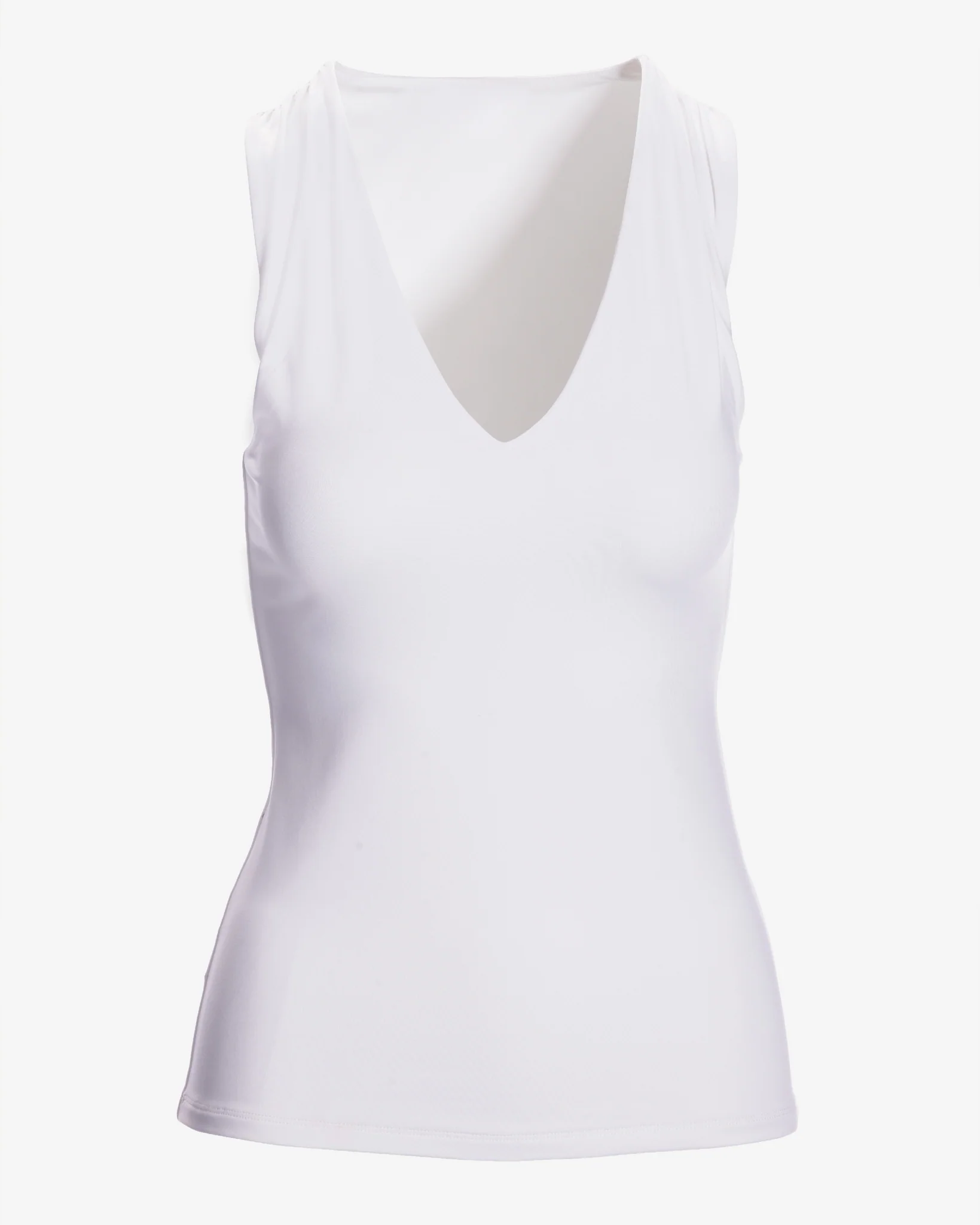 So Modern Sleeveless V Neck Knit Top Pure White - Mycitystee