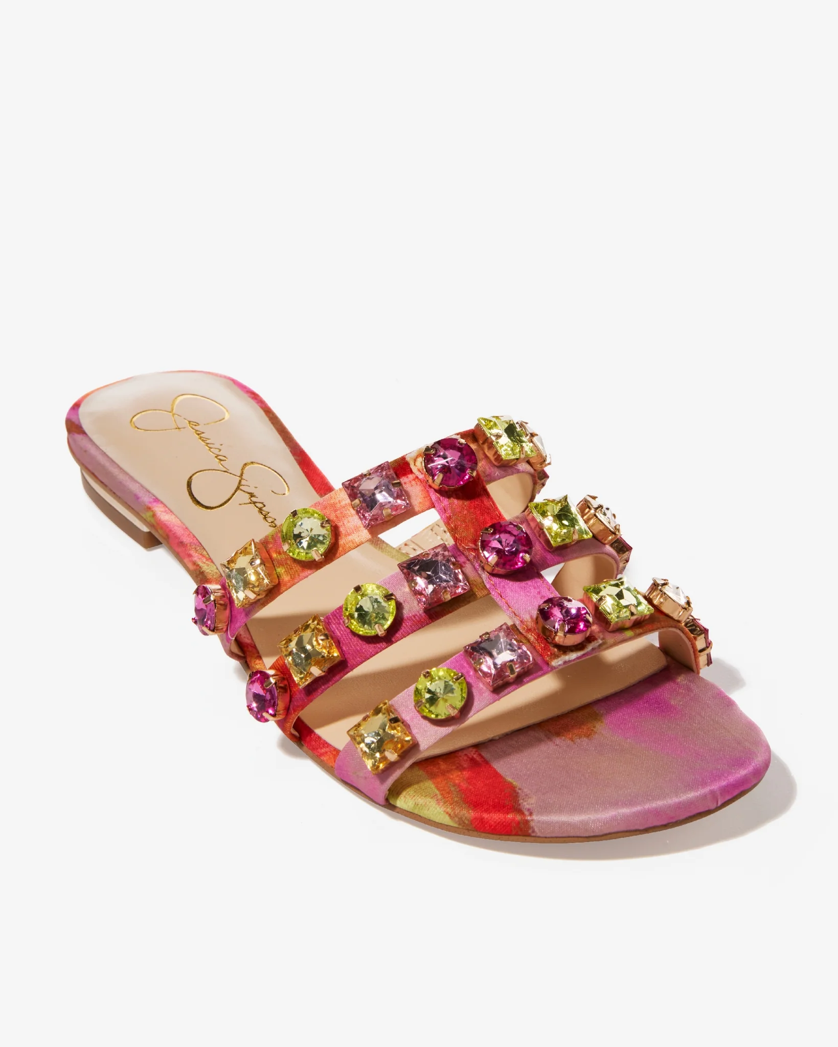 Crystal Embellished Slide Multi - Mycitystee