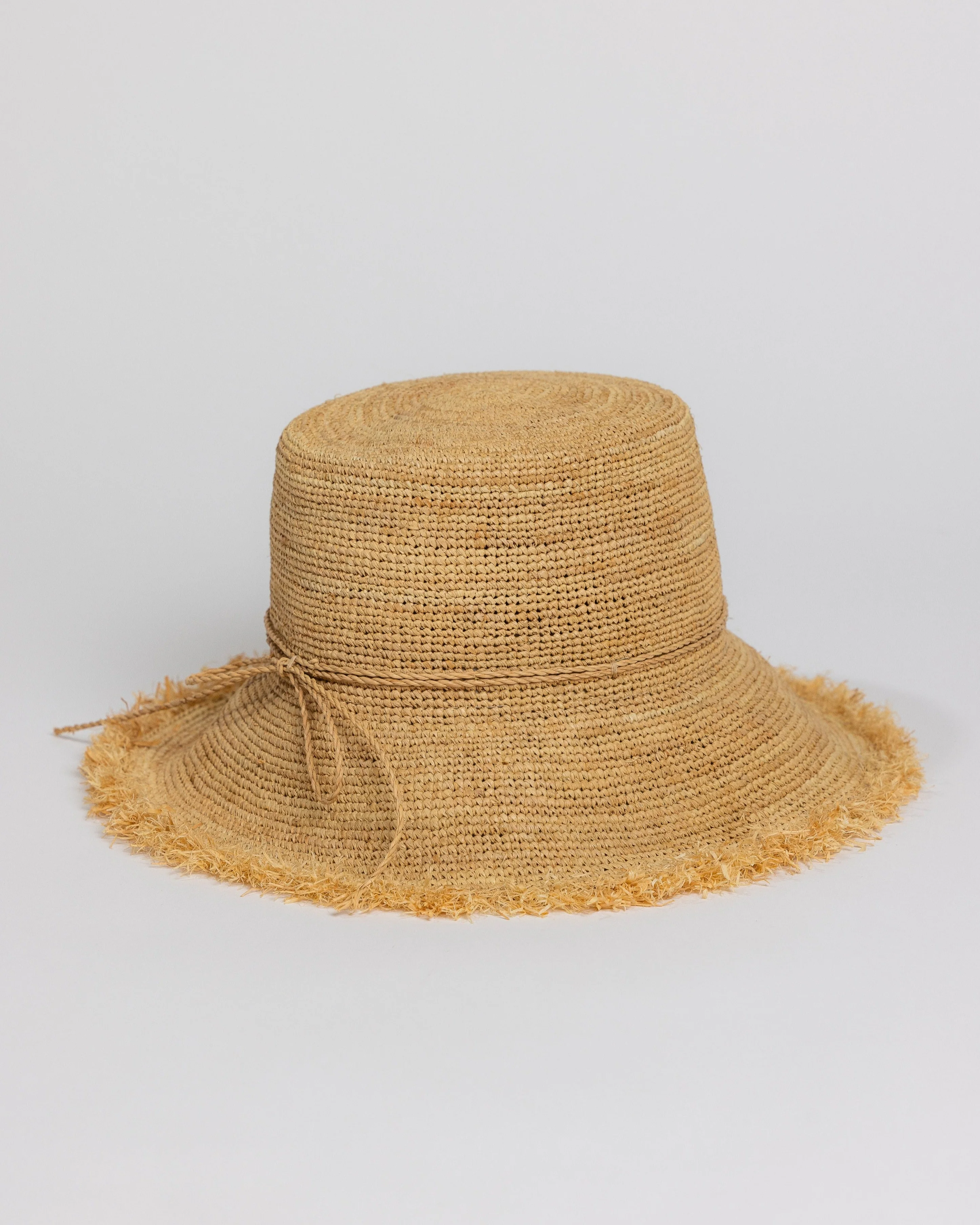Packable Raffia Bucket Hat - Mycitystee