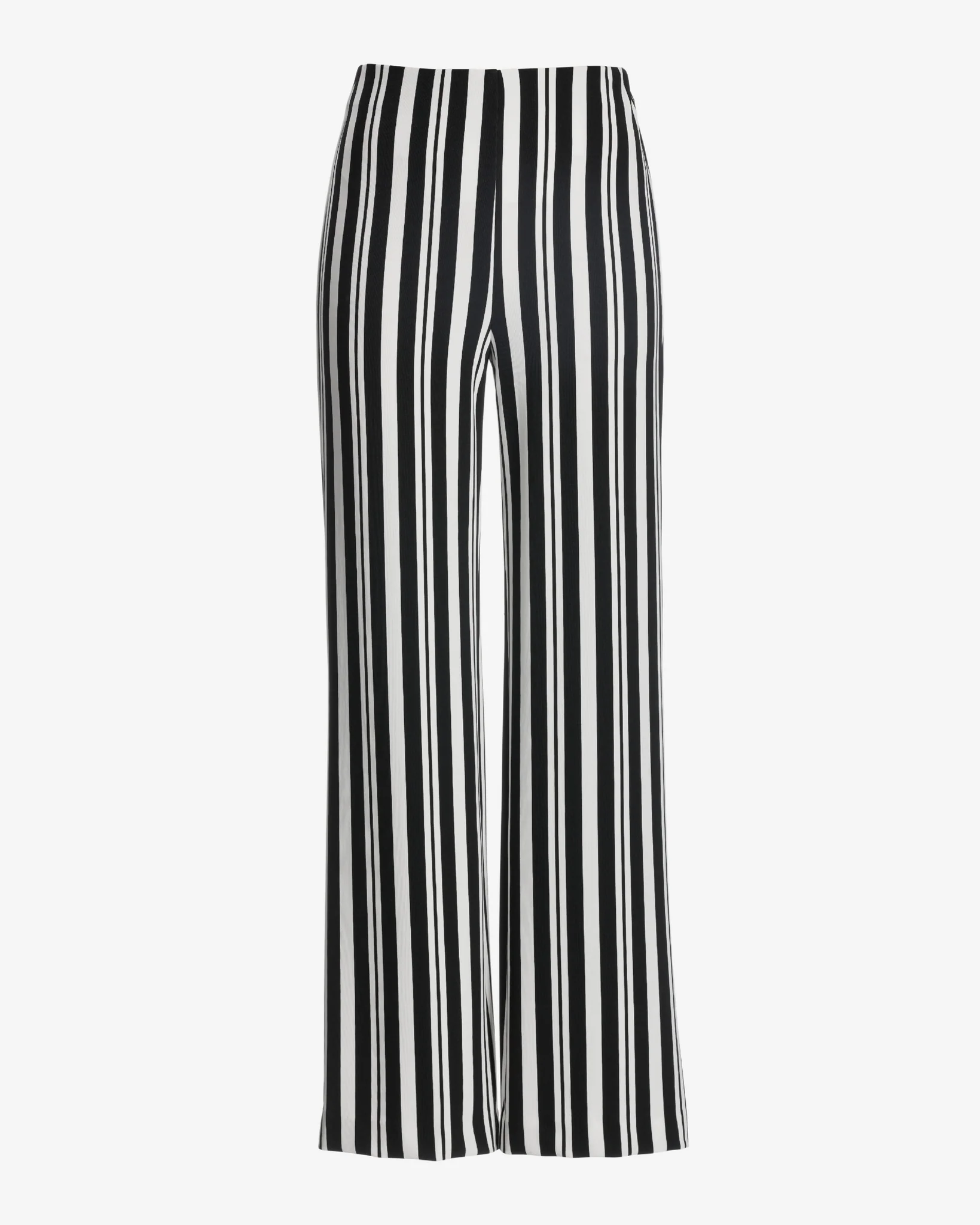 Beyond Travel Black Stripe High Rise Palazzo Pant Black/White - Mycitystee