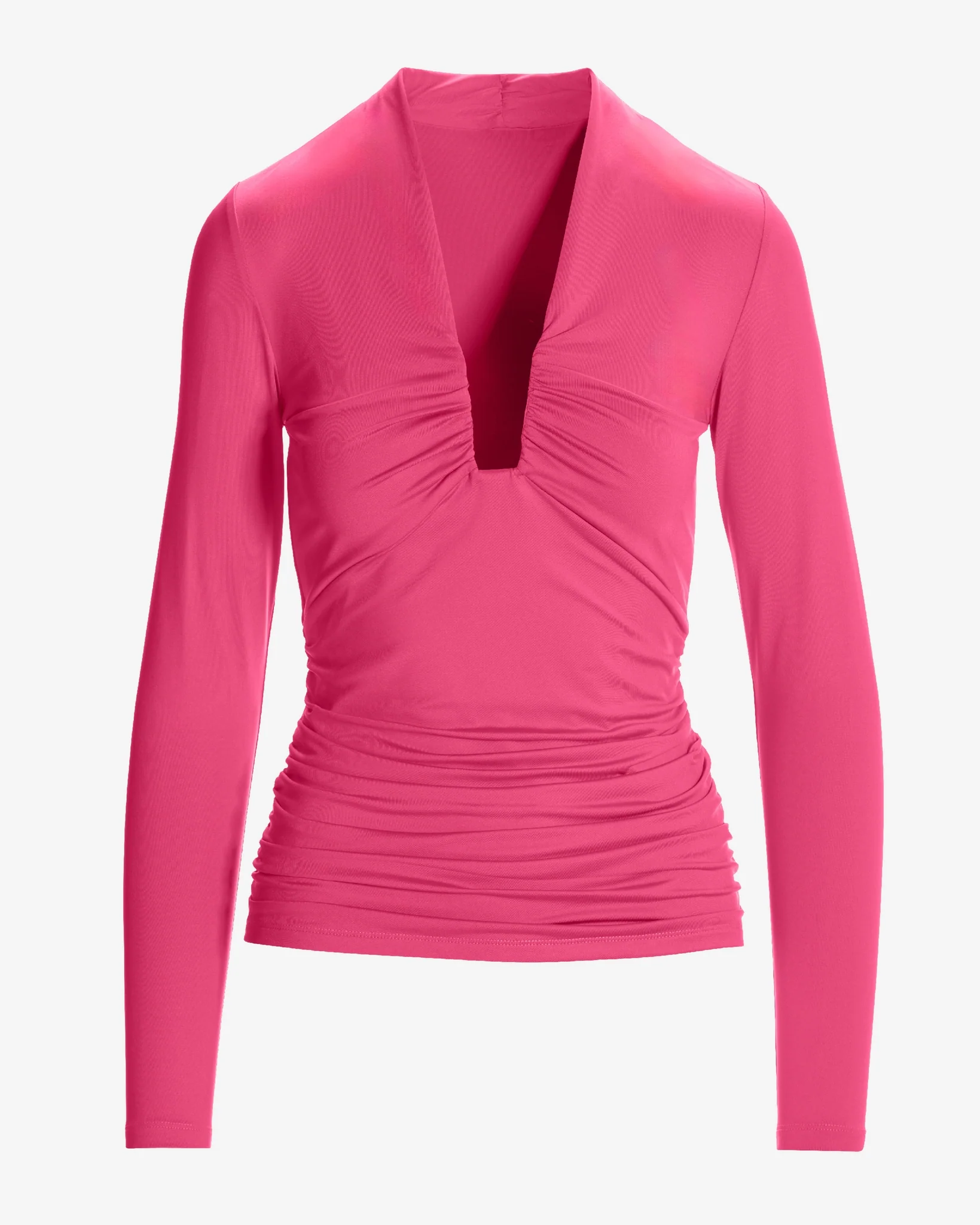 So Modern Notch Neck Top Cabaret Pink - Mycitystee