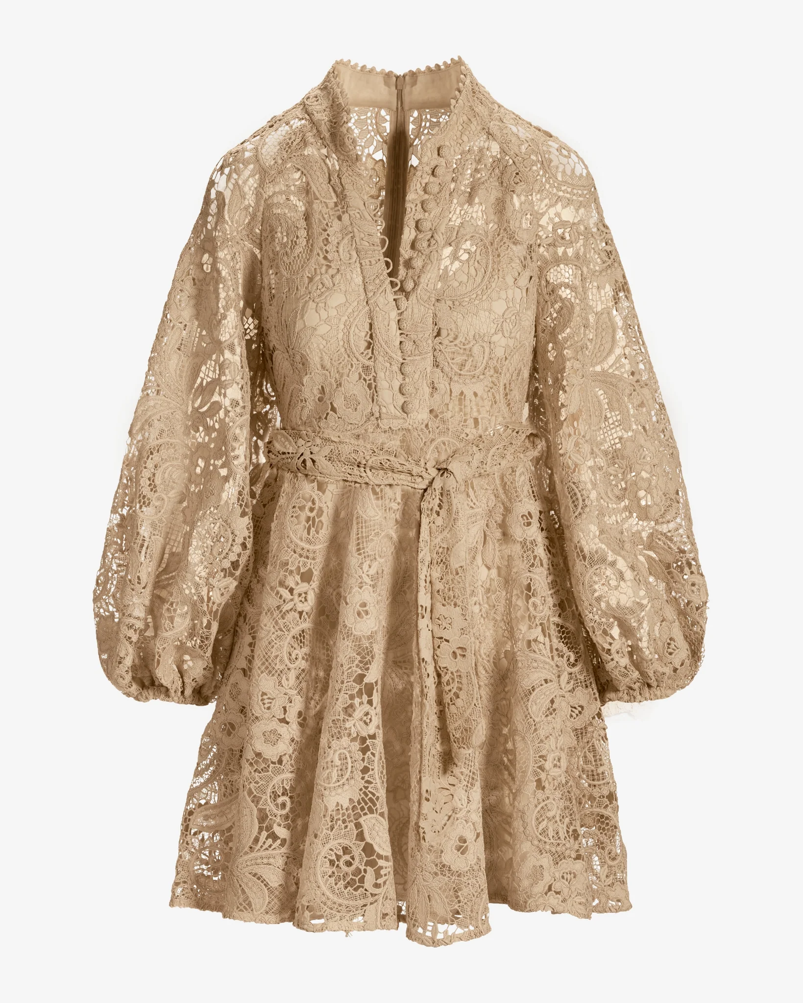 Paisley Lace A Line Boho Dress Cream - Mycitystee