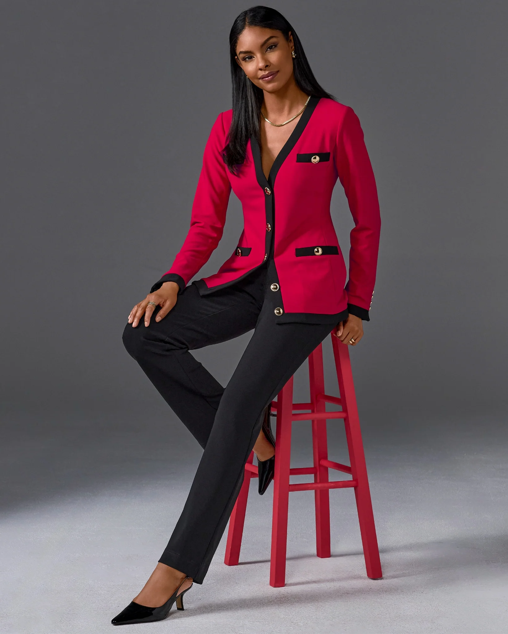 Beyond Travel Colorblock Set Red/Black - Mycitystee