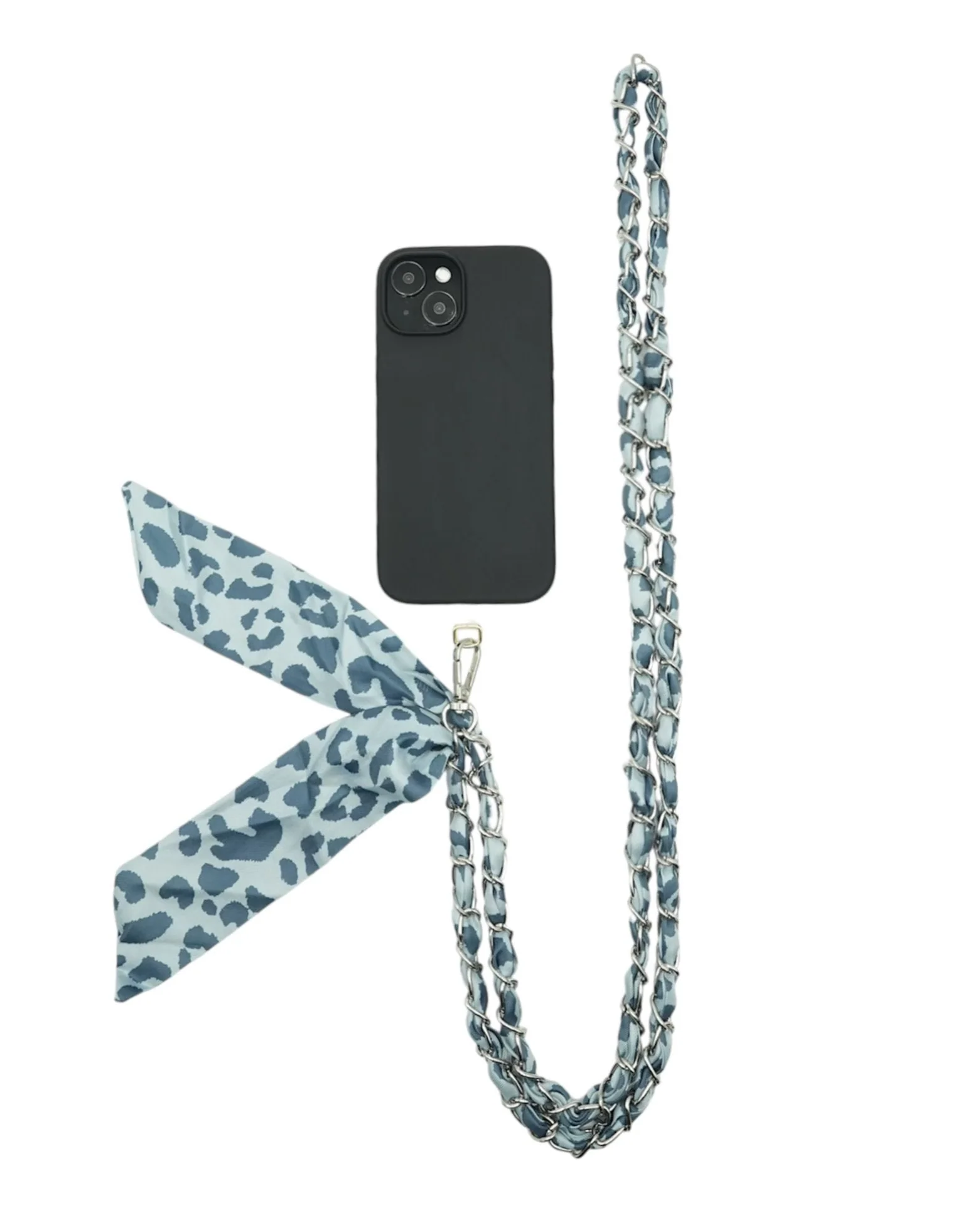 Denim Cheetah Crossbody Phone Chain - Mycitystee