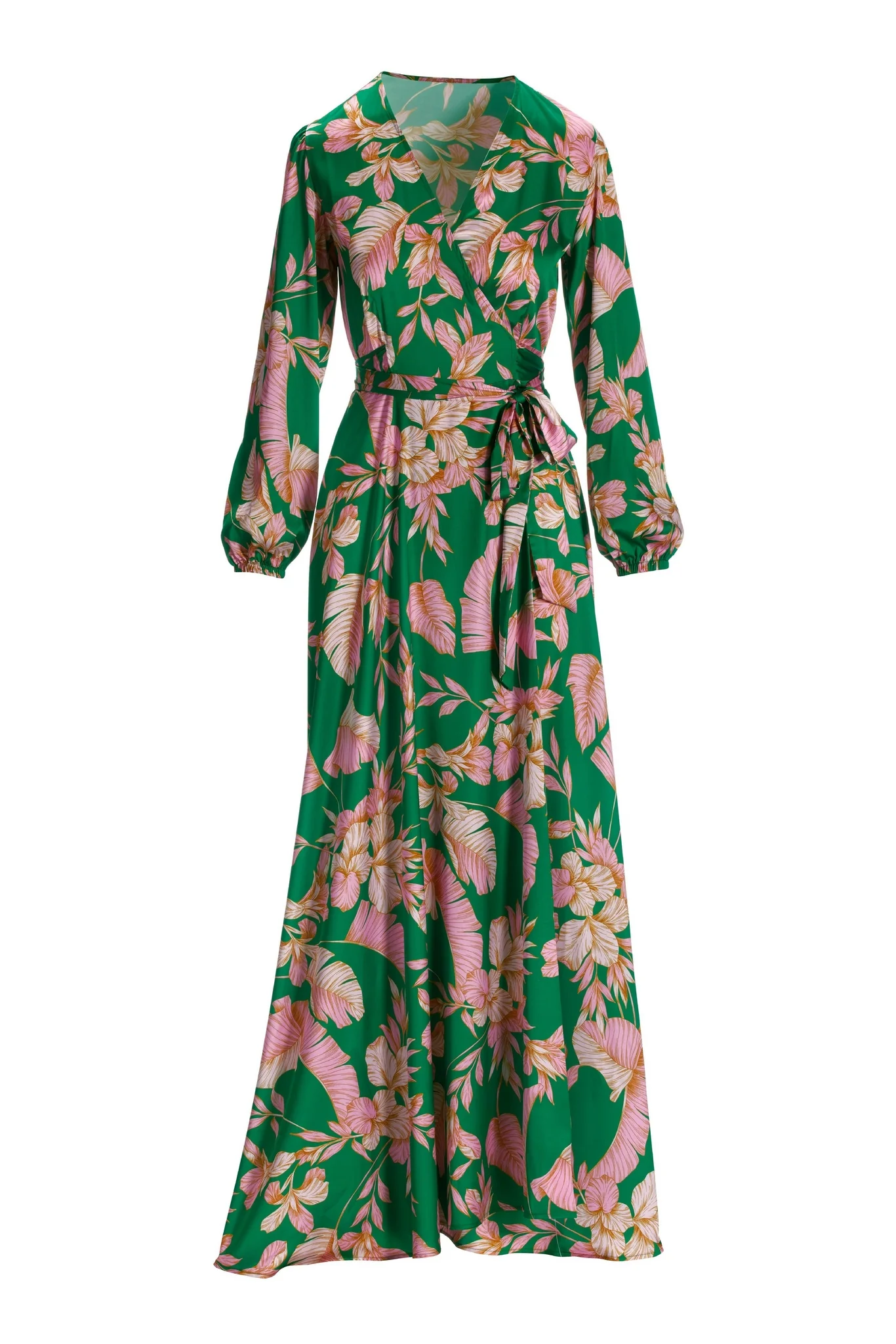 Tropical Summer Wrap Maxi Green Multi - Mycitystee