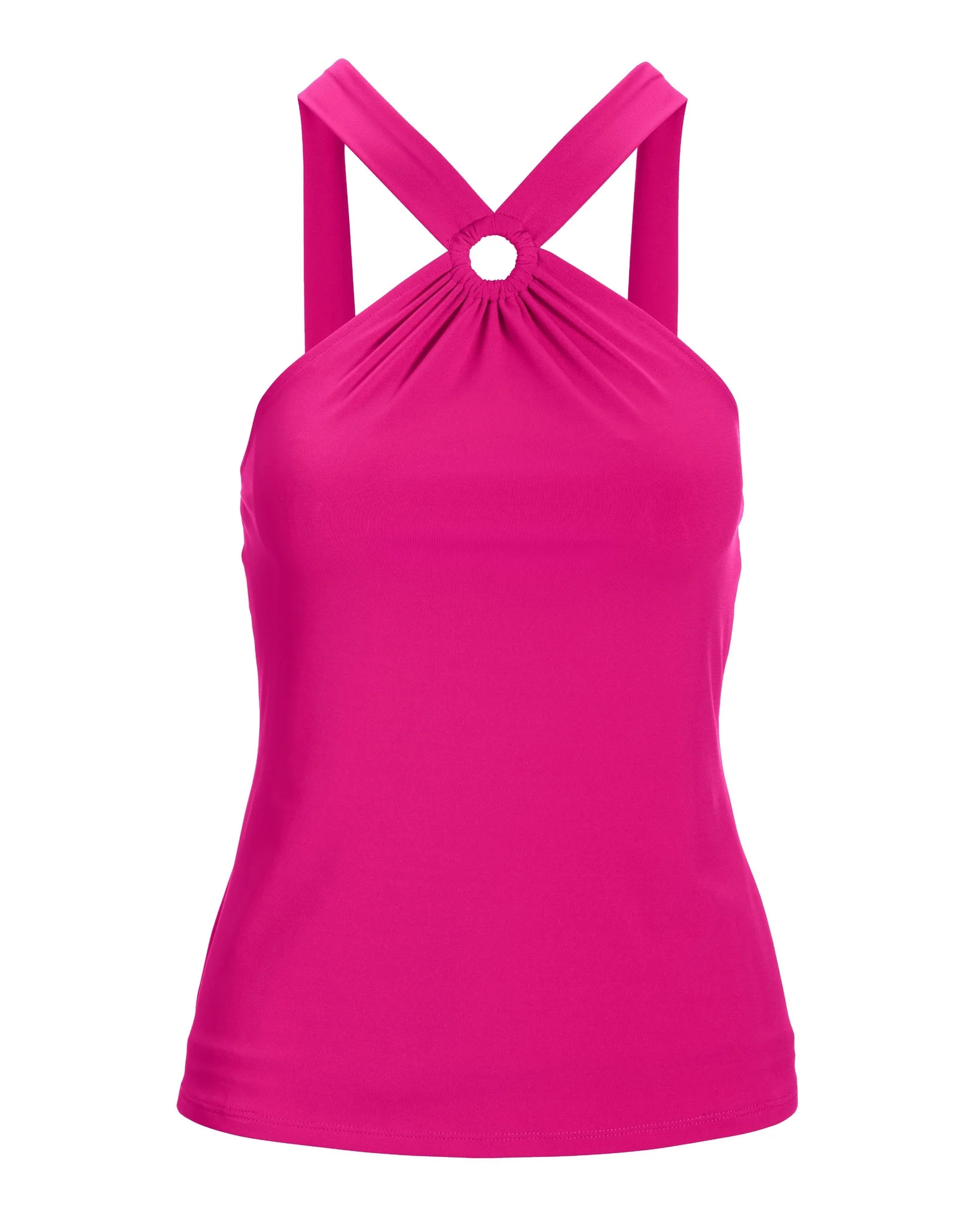 Ring Detail Tank Top Fuchsia Purple - Mycitystee