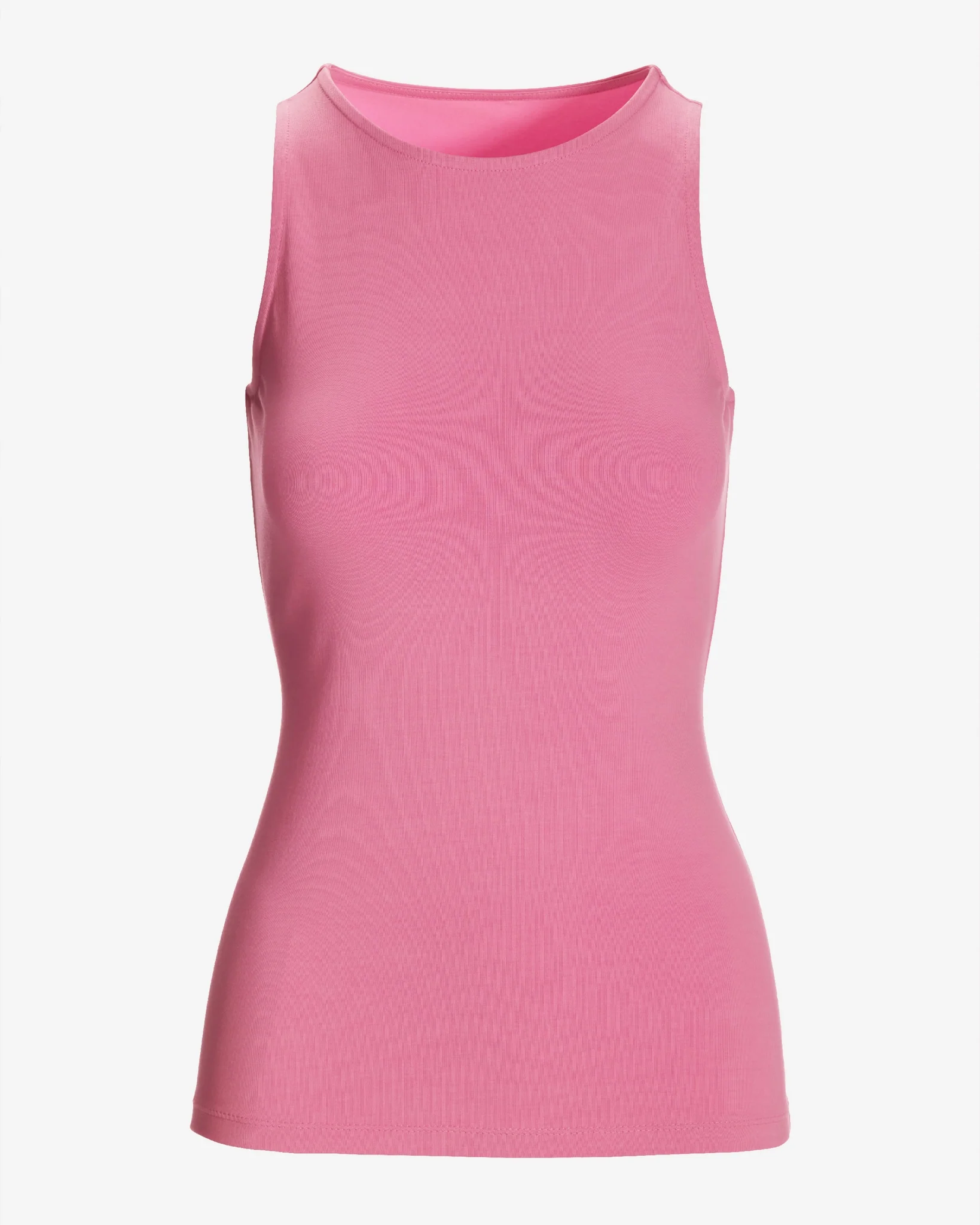 So Sexy High Neck Tank Knit Top Aurora Pink - Mycitystee
